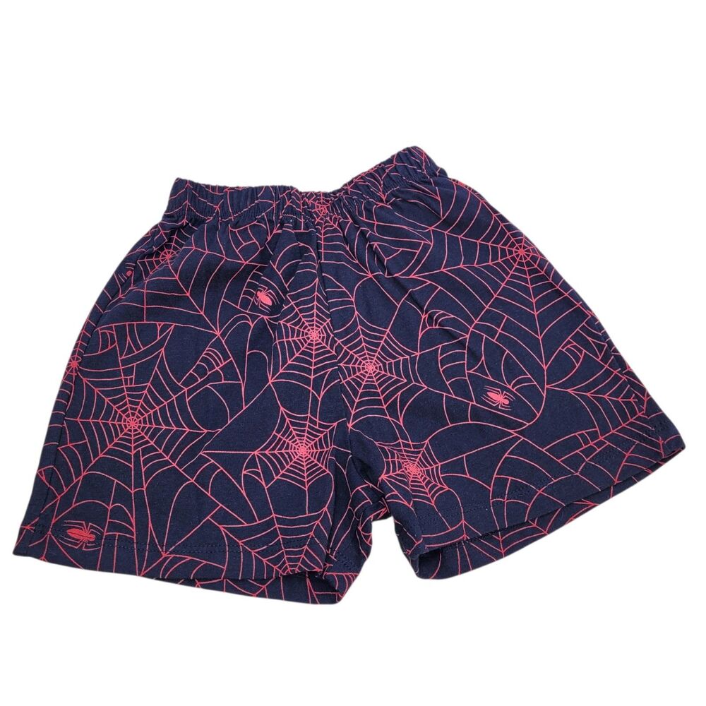 Toddler Spider-Man Inspired Shorts Cotton Black With Red Size 4 NWOT